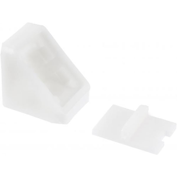 Кутник монтажний одинарний білий 10 шт DC