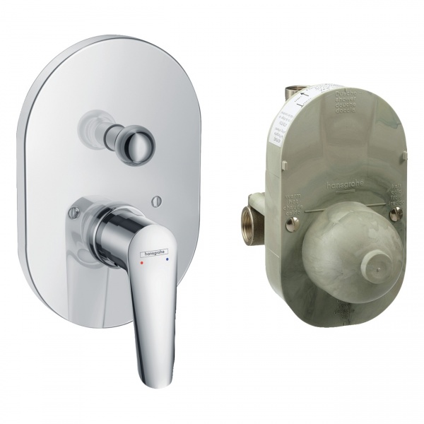 Смеситель для ванны Hansgrohe Logis E 71408000 хром