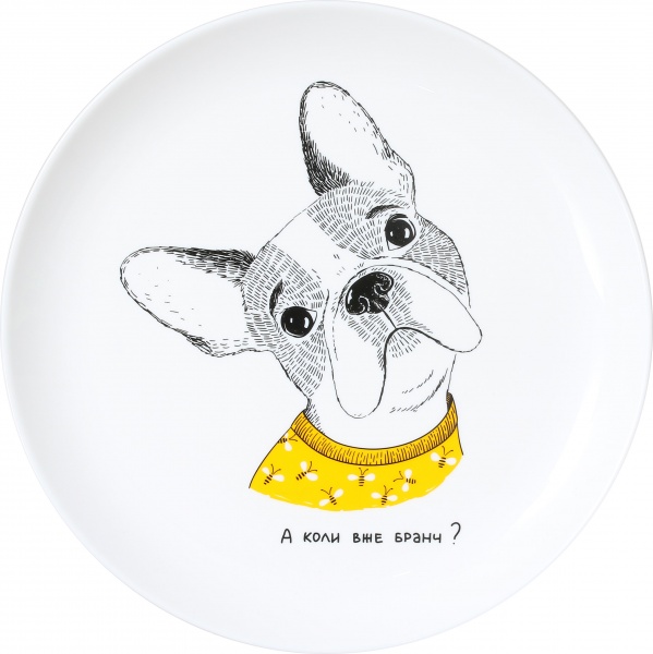 Тарілка обідня Французький бульдог 924-061 Orner