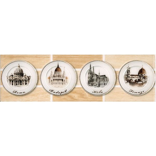 Плитка InterCerama Madera фриз світлий БШ 51 031 11x35