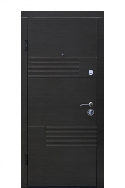 Дверь входная Министерство дверей Оптима венге серый горизонт 2050х860 мм левая