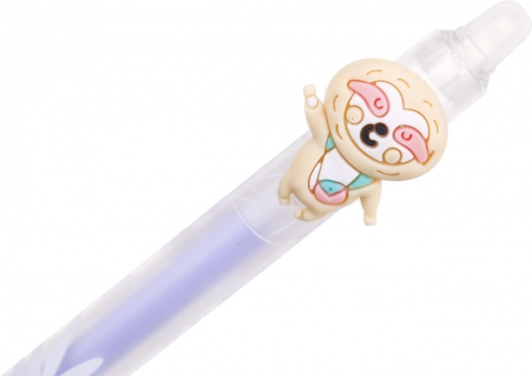 Ручка гелевая YES пиши-стирай Lazy boys автоматическая 0,5 мм синяя 