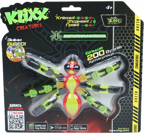 Игрушка Klixx Creaturez Fidget Огненный муравей зеленый с красным KX120_A 