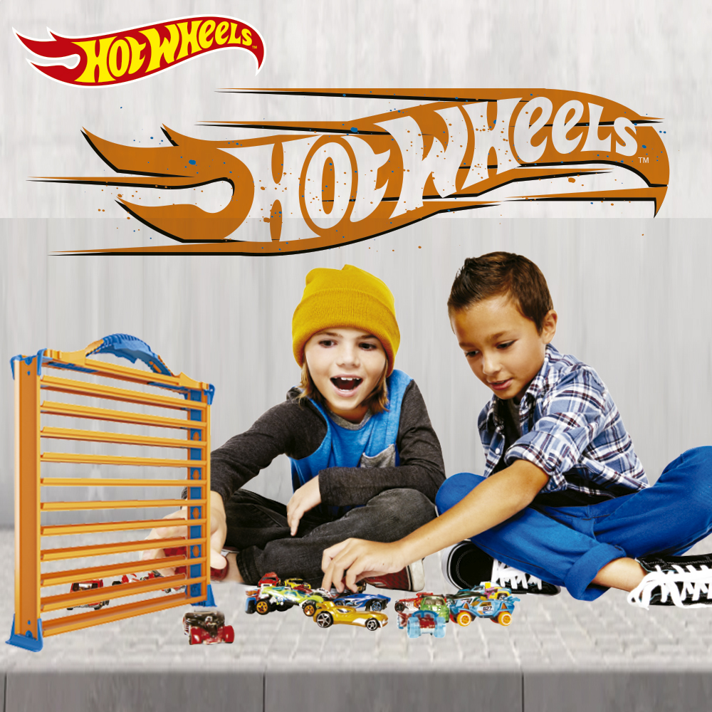 Гараж Hot Wheels з доріжками для зберігання машинок HWCC9B