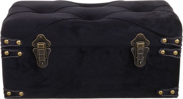 Скриня-пуф Art&Crafts Велюр 50х25х23 см чорний 