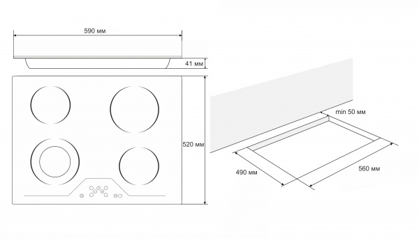 Варочная поверхность Eleyus ELZA 60 BL V