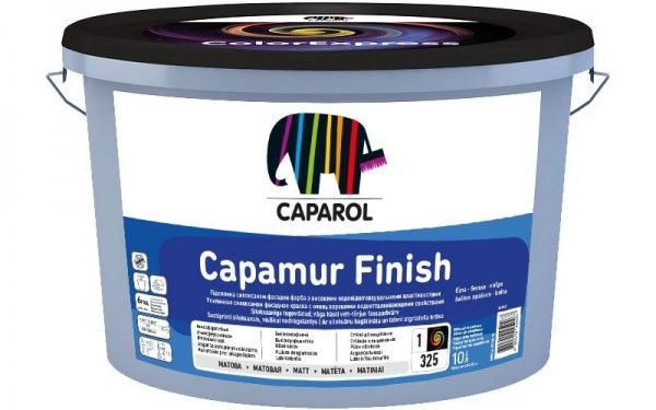 Фарба фасадна силоксанова Caparol Capamur Finish B1 мат біла 10л 