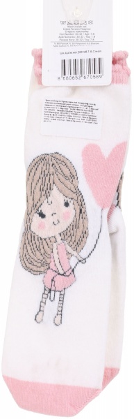 Шкарпетки для дівчаток ARTI 200145 р.7-8 молочний 