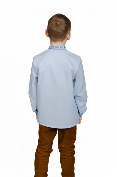 Вышиванка для мальчиков Эдельвика р.140 голубой 364-21/00 