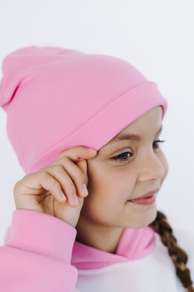 Шапка для девочек Obzor р.S розовый 100 