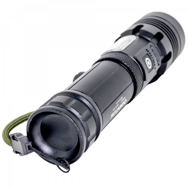 Ліхтар Quantum QM-FL1035 Perfect 5WLED zoom +3WCOB з функцією Power Bank Li-ion18650/2600mAh bох чорний