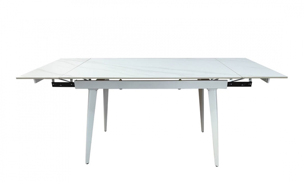 Стіл обідній Клайді 1200(1780)x800x750мм білий матовий/білий