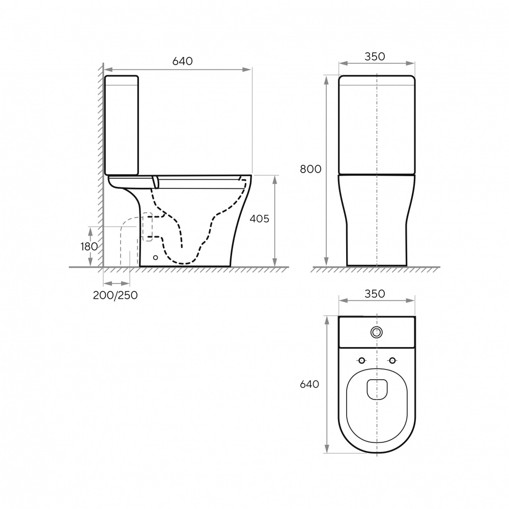 Унитаз-компакт Koller Pool STYLEкомплект ссидениемSoft-close + бачок (змив Tornado)