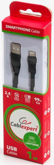 Кабель CABELEXPERT Lightning – USB 1 м чорний (CCPB-L-USB-01BK) 