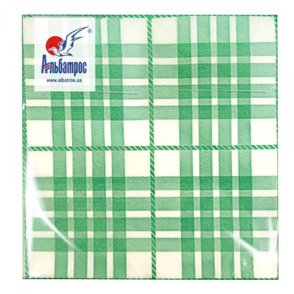 Салфетки столовые Альбатрос Клетка в ассортименте 33х33 см 25 шт.