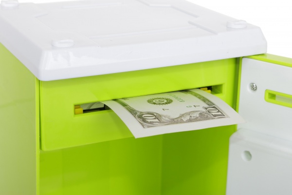 Сейф-скарбничка електронний дитячий класичний зелений OTE0643207/green