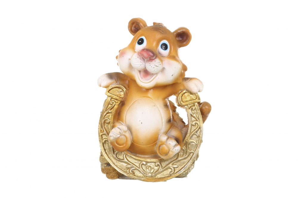 Декоративная фигура Тигр на подкове в ассортименте. 12 см