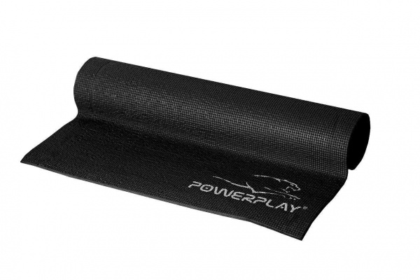 Килимок для йоги PowerPlay 173x61x0,6 см 4010 чорний 