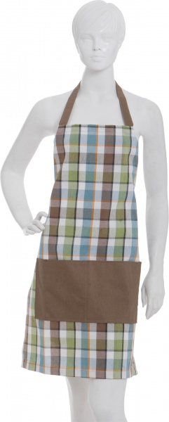 Фартук Scotland Green зеленая клетка с коричневым La Nuit