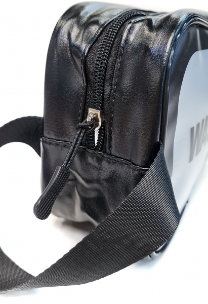 Косметичка прозора 20,5х7х13 см чорний