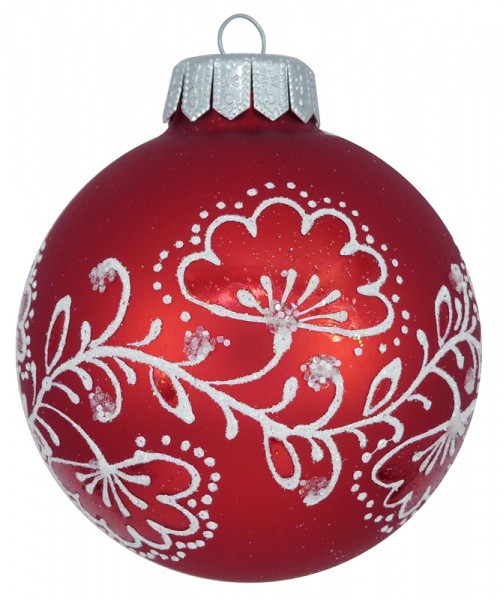 Шар ажурный АСК d 100 мм красный матовый 100Dуз(2)/4