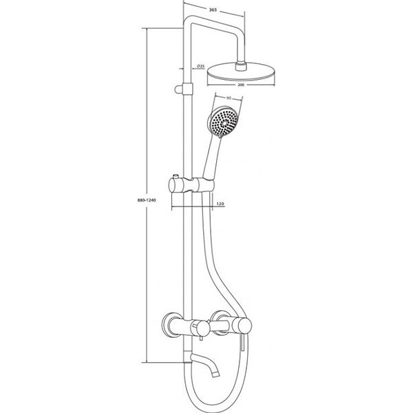 Душевая система Damixa 977600000 Origin Line