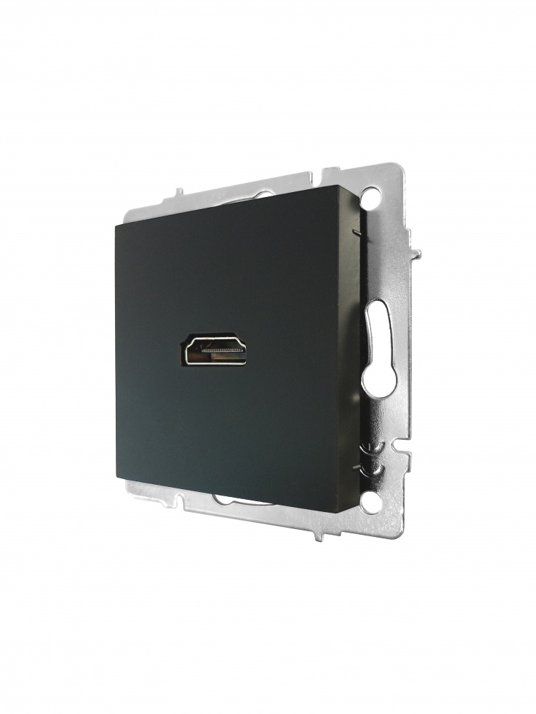 Механізм розетки HDMI Lezard Vesna антрацит 742-4288-203