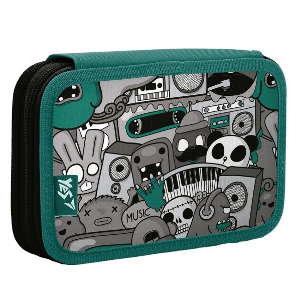 Пенал шкільний Monster HP-01 подвійний 532885 YES чорний