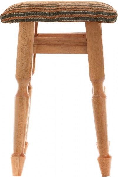 Табурет с тканевым сидением бежевый зеленый / бук 