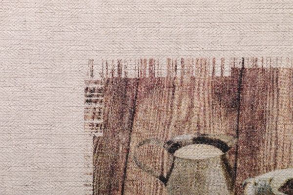 Полотенце французский завтрак чай 47x60 см Білоруський льон коричневый 