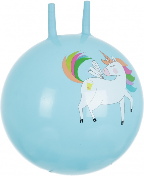 М'яч Zhuchuang Toys надувний з ріжками єдиноріг KH4-08/turquoise 