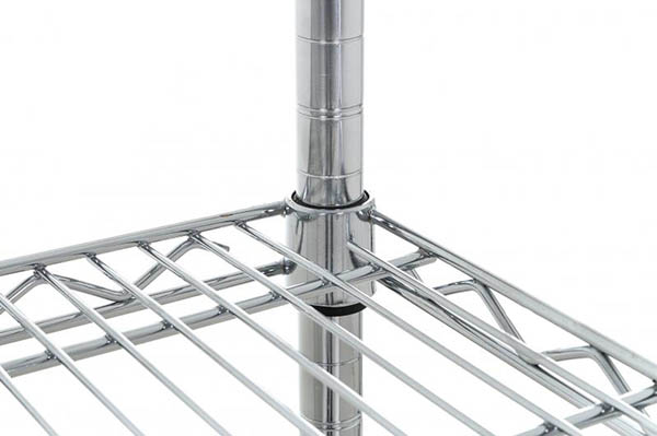 Стеллаж металлический PROзапас хромированный 1820x1210x610 мм серый (244872-4) 