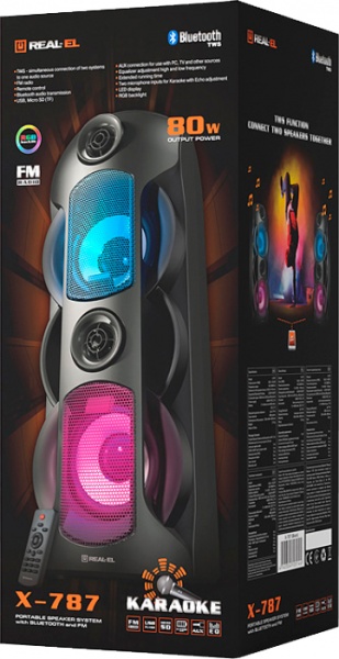 Акустическая система Real-el X-787 2.0 black 