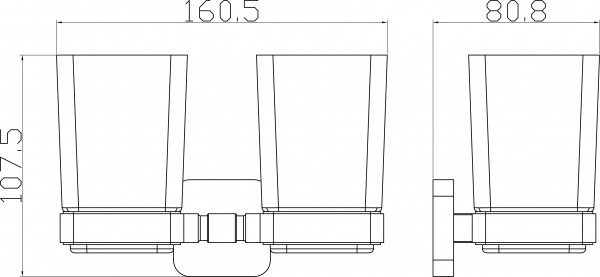 Стакан для зубных щеток Aqua Rodos Capri 6628