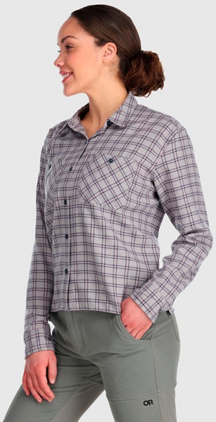 Сорочка Outdoor Research WOMEN'S FEEDBACK LIGHTWEIGHT FLANNEL SHIRT 300133-2223 р. S сірий