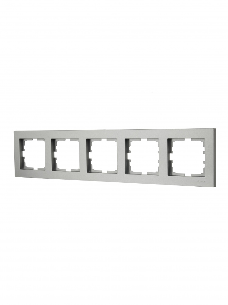 Рамка п'ятимісна Lezard Vesna горизонтальна сірий 742-3500-150