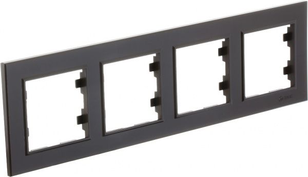 Рамка четырехместная Makel Karea горизонтальная коричневый