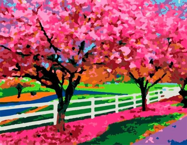 Набір стандарт акриловий живопис за номерами Весняний день Rosa Start 