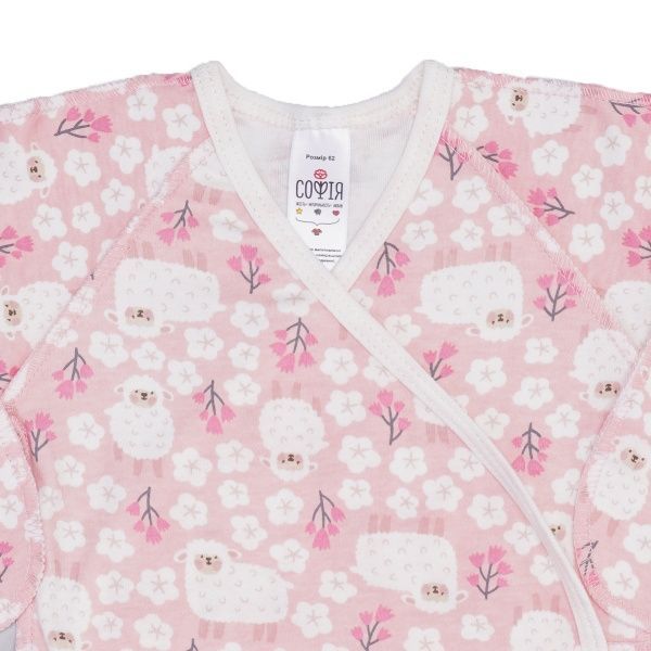 Распашонка детская ТМ Софія Sheeps р.56 розовый с принтом 137156 