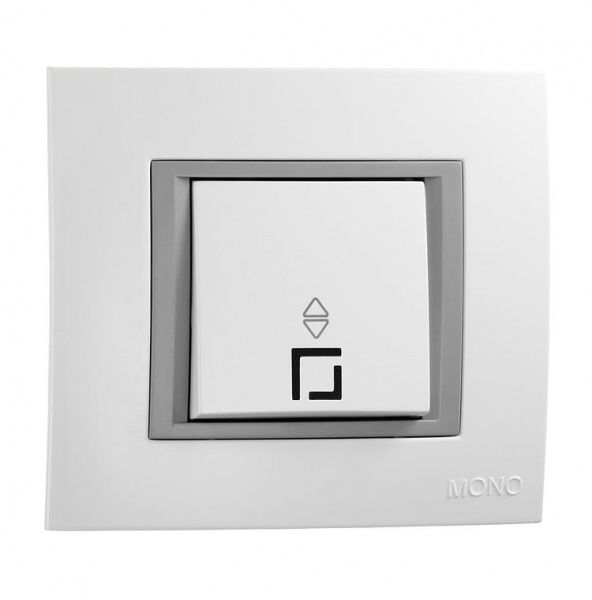 Выключатель перекрестный одноклавишный Mono Monte без подсветки 10 А 250В белый 105-010101-112