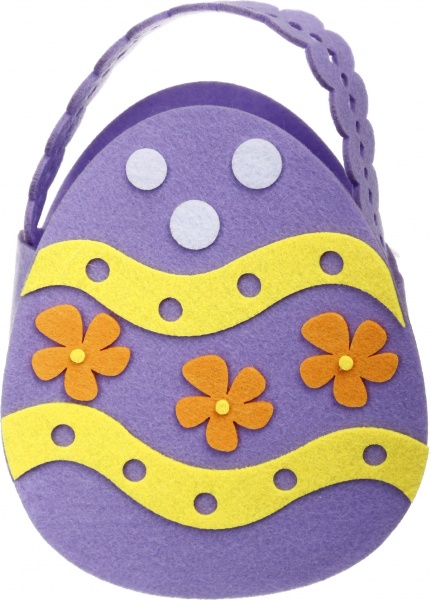 Декорация пасхальная Діамантові ручки Писанка 20х17 см сиреневый