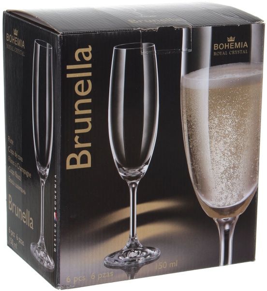 Набор бокалов для шампанского Brunella 150 мл 6 шт. Bohemia 