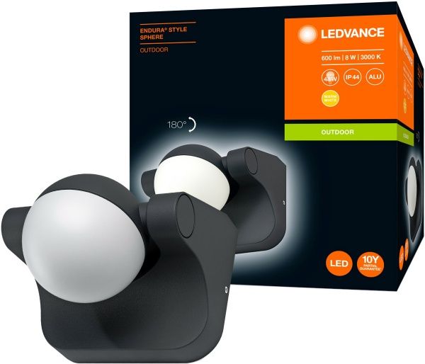 Світильник вуличний настінний Ledvance Endura Style Sphere 8 Вт IP44 темно-сірий 