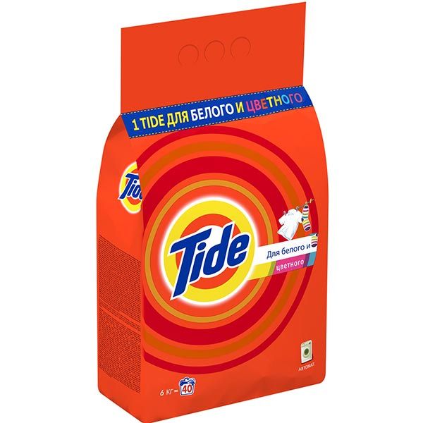 Пральний порошок Tide Для білих та кольорових речей 6 кг