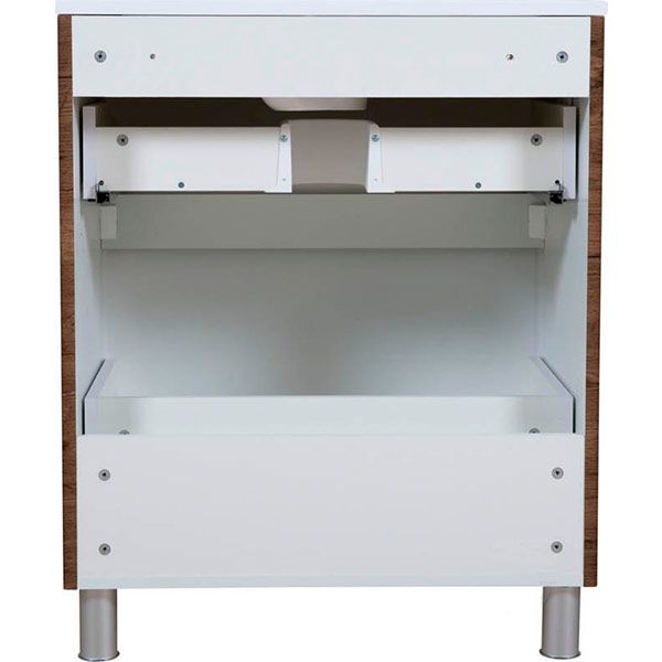 Тумба напольная Aqua Rodos Акцент каштан с умывальником Альфа 70 см