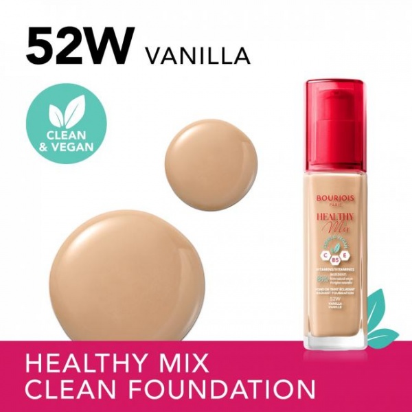 Тональная основа Bourjois HEALTHY MIX (52) Vanilla 30 мл
