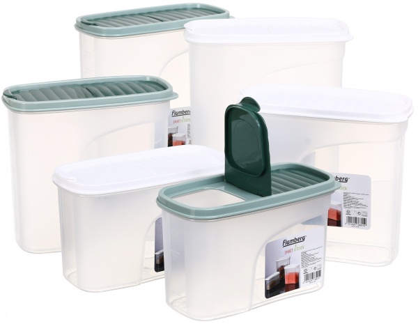 Емкость для хранения Sand 1,2 л травяная Flamberg Smart Kitchen