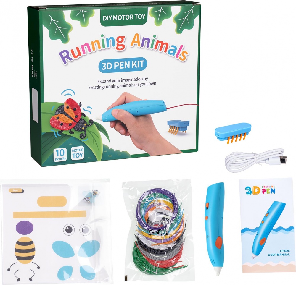 Набір 3D Pen Kit 3D-ручка із набором еко пластику PLA LP032S