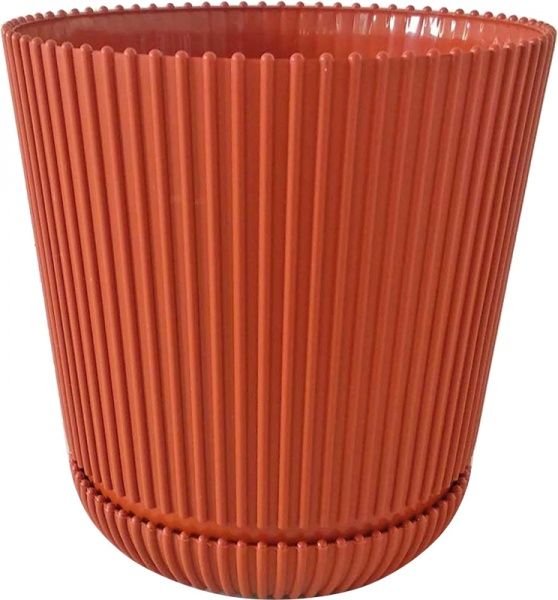 Горщик пластиковий Гелиос круглий 1,75л теракотовий 