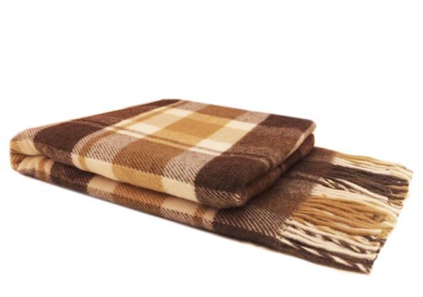 Плед Торнадо 140x200 см бежевый Вултекс-С 